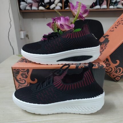 women-black-red-mesh-platform-sneakers-bangladesh